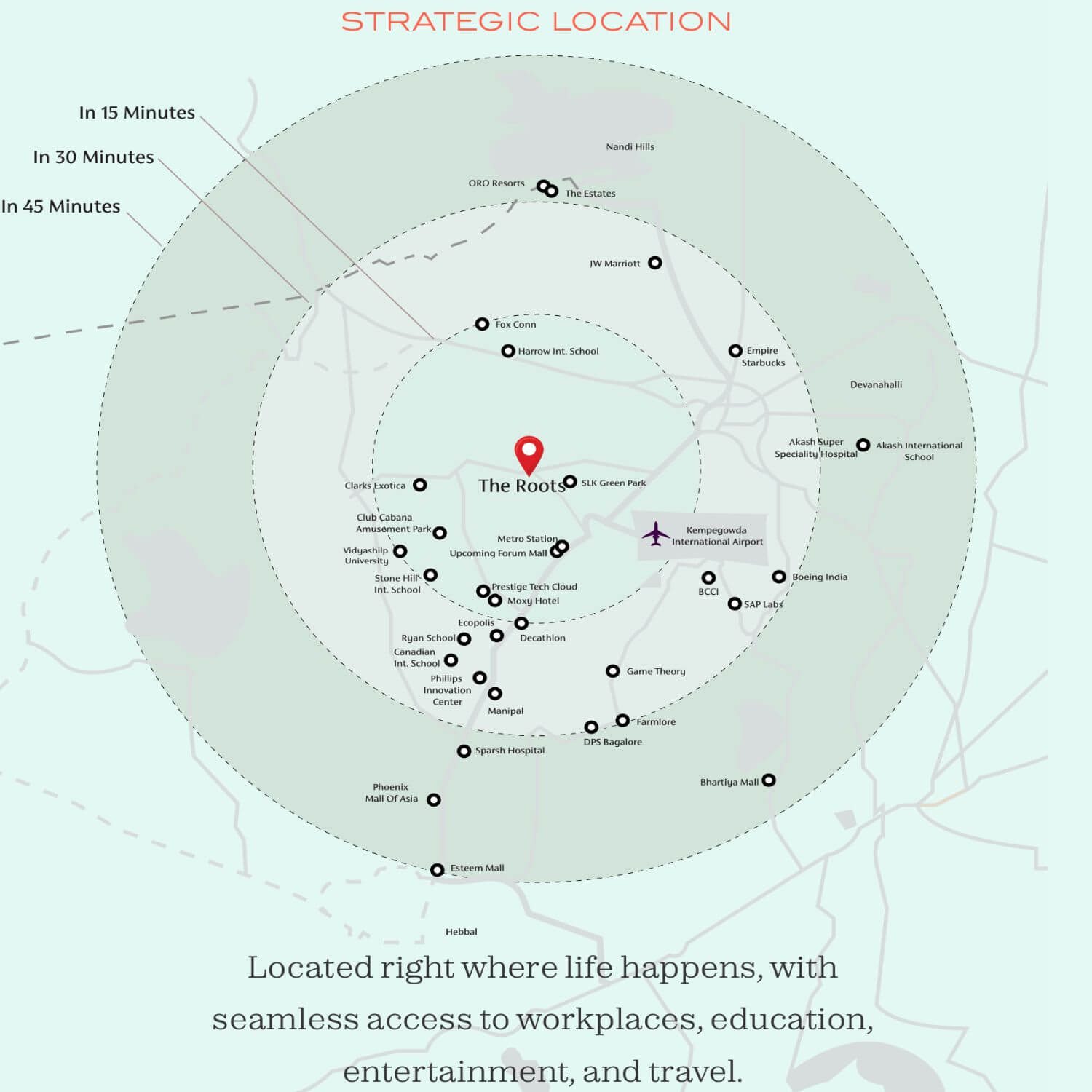 Svam The Roots location map, Sadahalli, North Bangalore